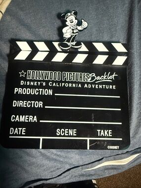 Disney Black & White Hollywood Pictures Clapperboard with Mickey